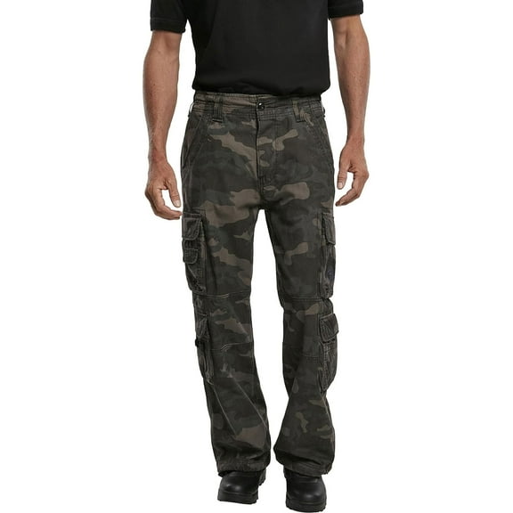 BRANDIT INDIVIDUAL WEAR Adult Male Pure Vintage Cargo Pants, Dark Camo, Size: XXL (1003-12004-XXL)
