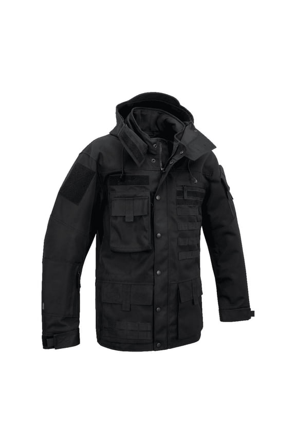 Commando TAC Jacket - Black, Outdoors Work Wear Cold Weather Gear Jacket (L)