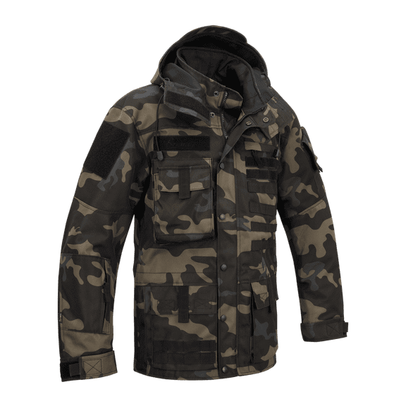 Brandit Commando TAC Jacket - Dark Camo, Outdoors Work Wear Cold Weather Gear Jacket (XXL)