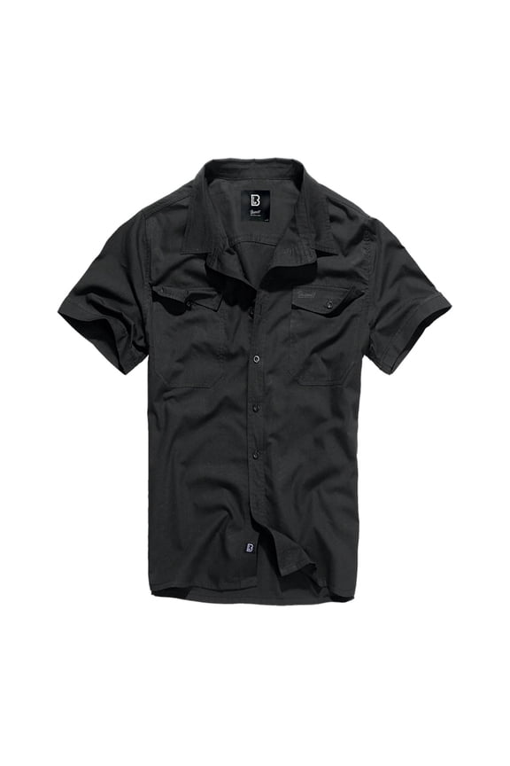 Adult Male Essential Short Sleeve Shirt, Color: Black, Size: L