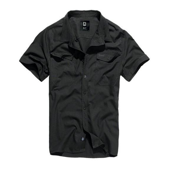 BRANDIT INDIVIDUAL WEAR Adult Male Essential Short Sleeve Shirt, Color: Black, Size: 3XL