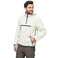 thumbnail image 1 of BRANDIT INDIVIDUAL WEAR Adult Male Hooded Fleece Quarter Zip Pullover, Color: White, Size: L, 1 of 7