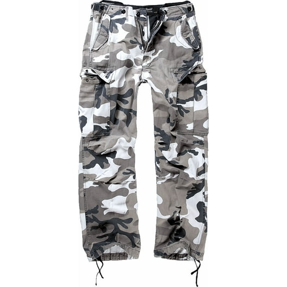 Brandit M65 Cargo Long Pants - Urban Camo - Classic Army-Style Loose Fit (L)