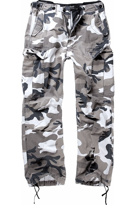 M65 Cargo Long Pants - Urban Camo - Classic Army-Style Loose Fit (XL)