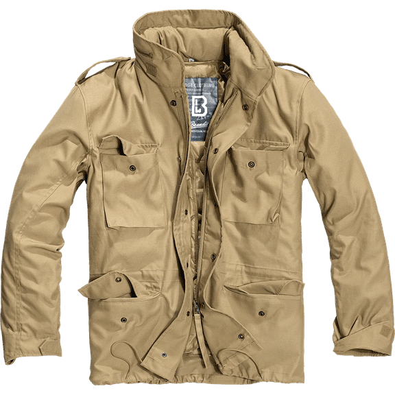 Brandit M65 Classic Field Jacket - Camel / Beige, Outdoors Military Quilted Lined Jacket (XXL)
