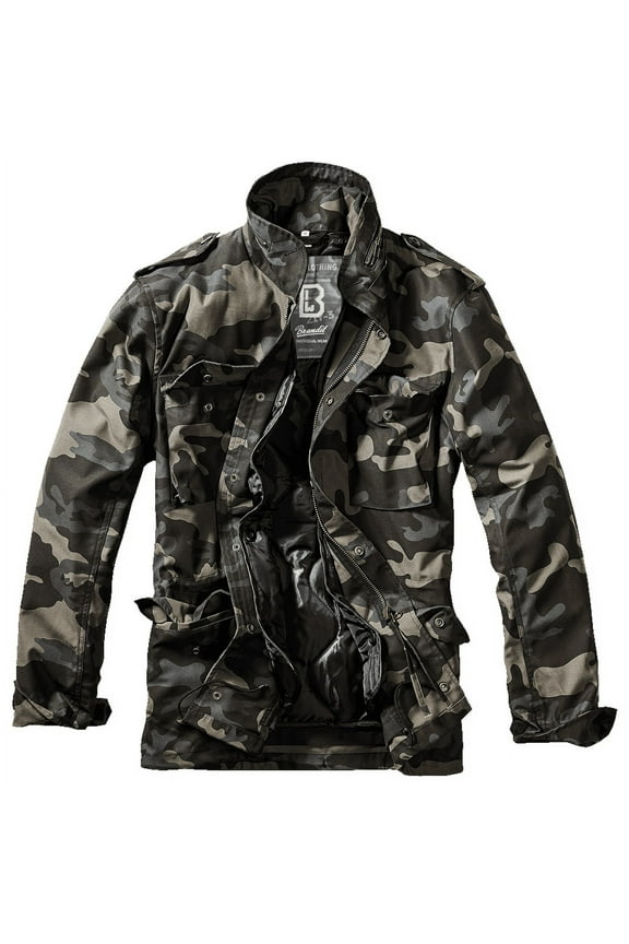 M65 Classic Field Jacket - Dark Camo, Outdoors Military Quilted Lined Jacket (XXL)