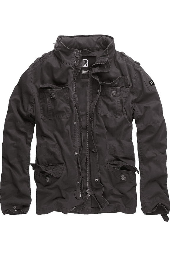 Military Style Field Jacket - Black, Outdoor Vintage Jacket (M)