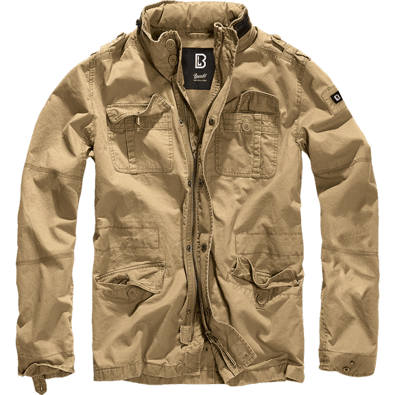 Brandit Military Style Field Jacket - Camel / Beige, Outdoor Vintage Jacket (XL)