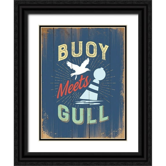 Brando, J.J. 15x18 Black Ornate Wood Framed with Double Matting Museum Art Print Titled - Punny Coastal IV