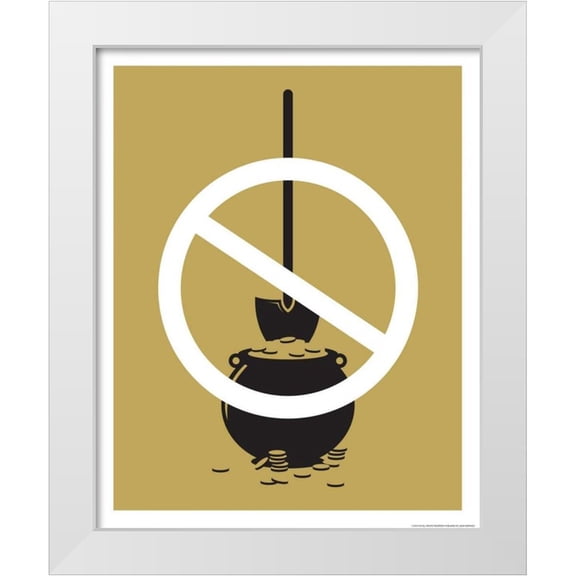 Brando, JJ 12x14 White Modern Wood Framed Museum Art Print Titled - No Gold Digger