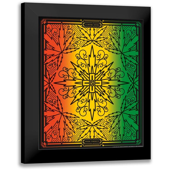 Brando, JJ 15x18 Black Modern Framed Museum Art Print Titled - 420 Rasta