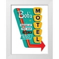 thumbnail image 1 of Brando, JJ 15x18 White Modern Wood Framed Museum Art Print Titled - Bobs Motel In White, 1 of 4