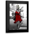 thumbnail image 1 of Brando, JJ 17x24 Black Modern Framed Museum Art Print Titled - Marilyn In The City Red Dress, 1 of 5