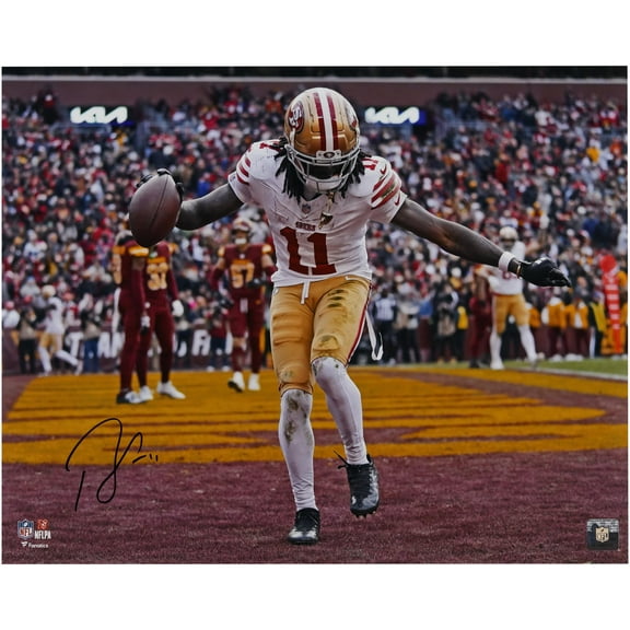 Brandon Aiyuk San Francisco 49ers Autographed 16" x 20" Touchdown Celebration Photograph - Fanatics Authentic Certified