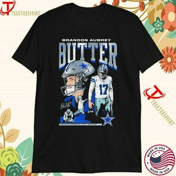 Brandon Aubrey T-shirt,Black Color,Size XL