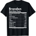 thumbnail image 1 of Brandon Gift Nutrition Facts Funny Personalized Name Brandon T-ShirtMen and women, Black T-shirt, size: Extra large, 1 of 4