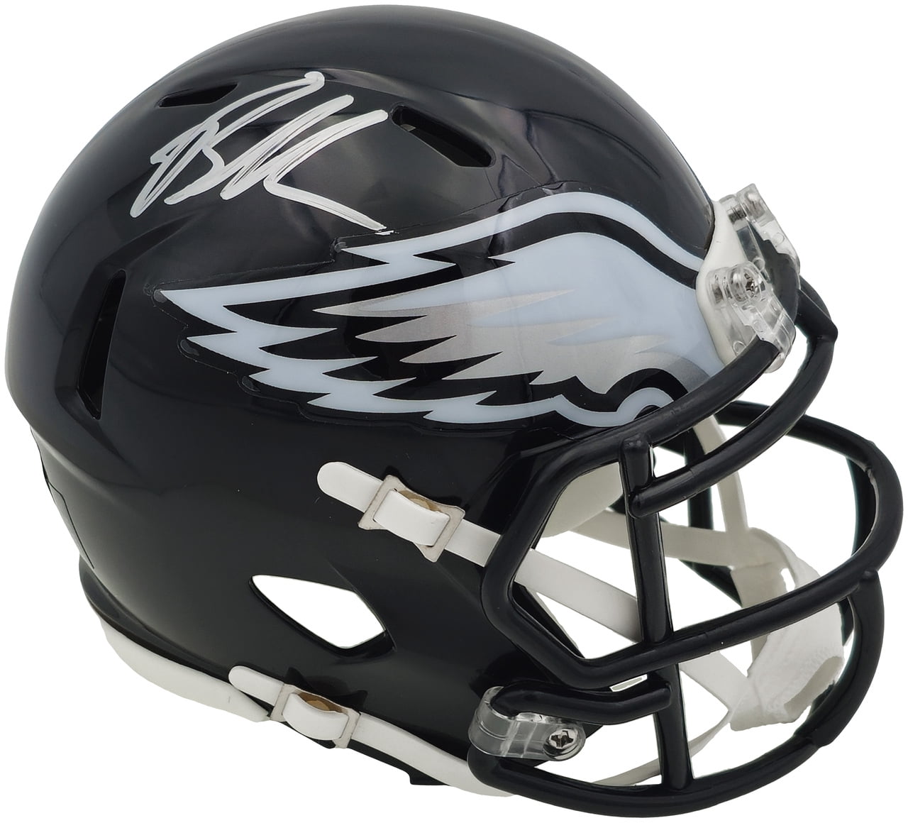 Brandon Graham Autographed Philadelphia Eagles 2022 Alternate Black Speed Mini Helmet Beckett BAS Witness 238572