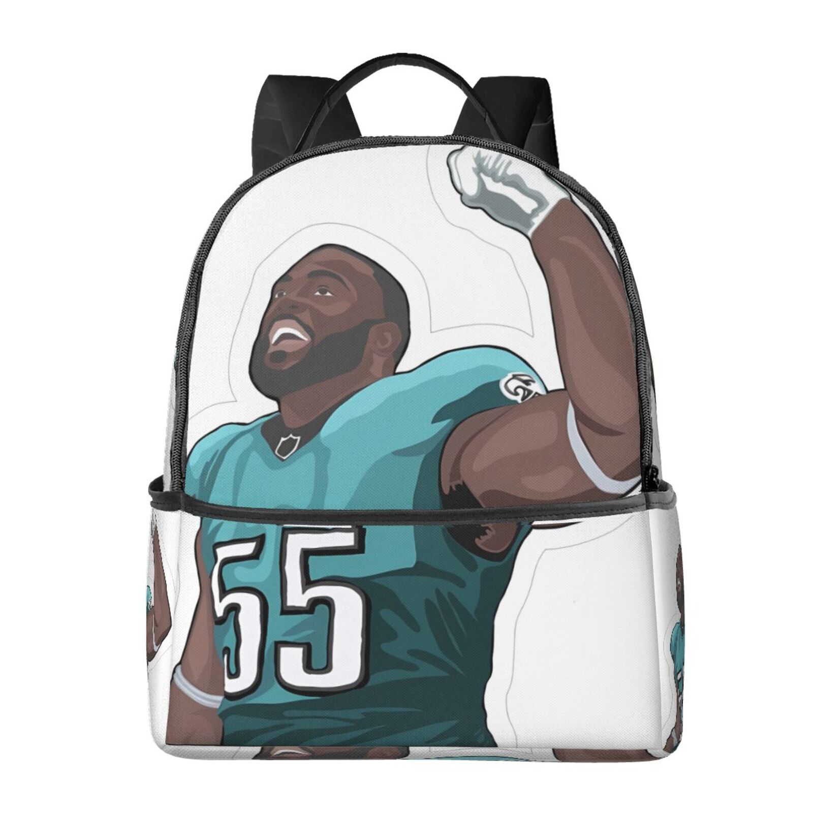 Fandom Backpack Brandon Graham Customized Fashion Travel Backpack, Football Team Logo ...