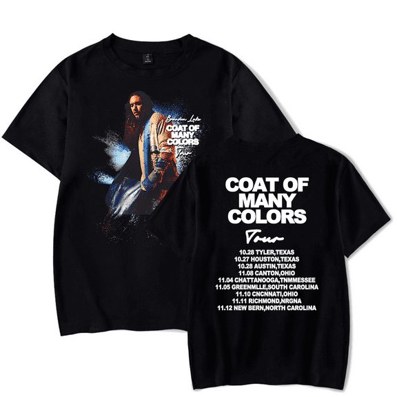 Brandon Lake Coat of Many Colors Tour T-Shirt Men/Women Streetwear T-Shirt Shirt Short Sleeve