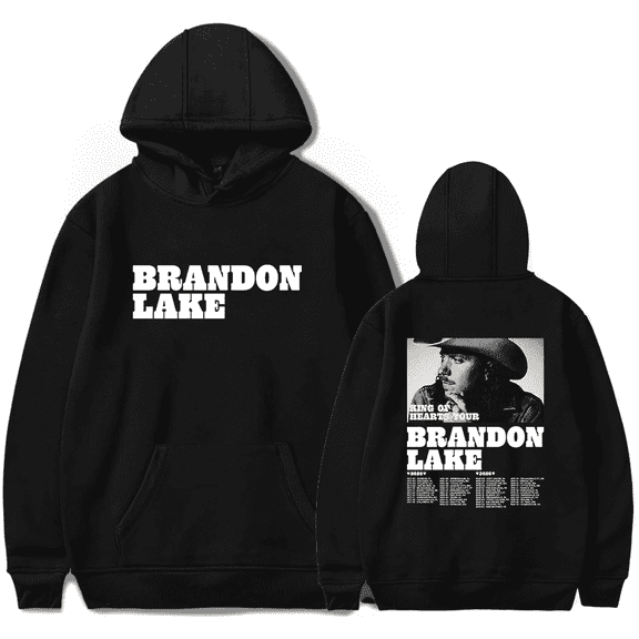 Brandon Lake King Of Hearts Tour 2026 Merch Unisex Casual Long Sleeve Pullover Hoodie For Fans