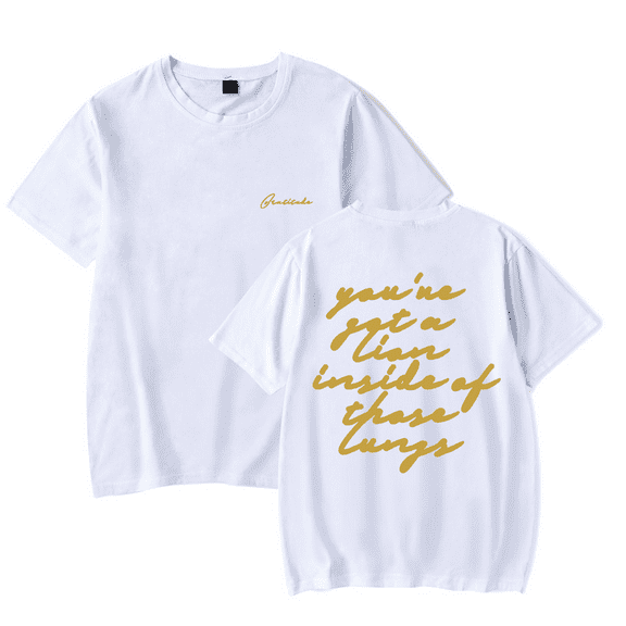 Brandon Lake Merch Gratitude Lyric T-Shirt Men/Women Streetwear T-Shirt Shirt Short Sleeve