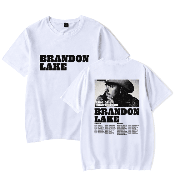 Brandon Lake Merch King Of Hearts Tour Date 2026 T-Shirt Unisex Fashion Tour Album Short Sleeve Summer Jumpers Streetwear Fan Merch