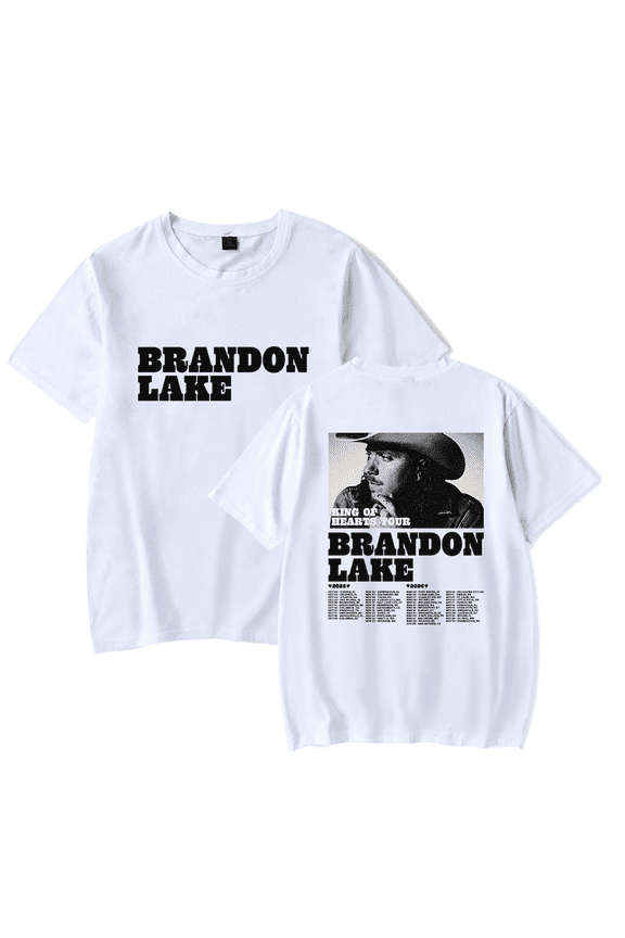 Brandon Lake Merch King Of Hearts Tour Date 2026 T-Shirt Unisex Fashion Tour Album Short Sleeve Summer Jumpers Streetwear Fan Merch