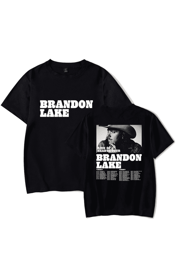 Brandon Lake Merch King Of Hearts Tour Date 2026 T-Shirt Unisex Fashion Tour Album Short Sleeve Summer Jumpers Streetwear Fan Merch