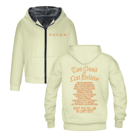 Brandon Lake Too Good to Not Believe Cotton Vintage Wash Hoodie Casual Pullover