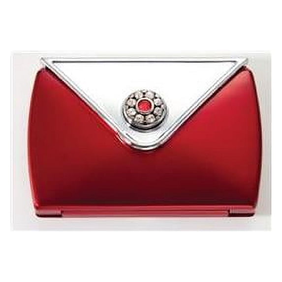 Brandon M-737 7X Normal Rhinestone Envelope Compact, Ruby
