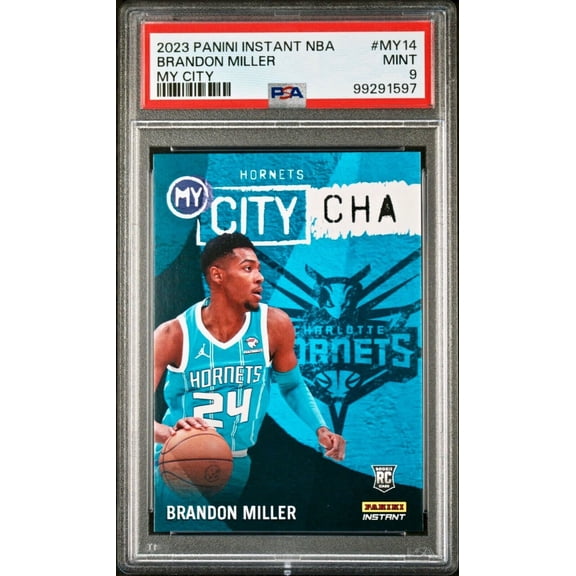 Brandon Miller 2023 Panini MyCity Rookie NBA #MY-14 Basketball Card PSA 9 Mint