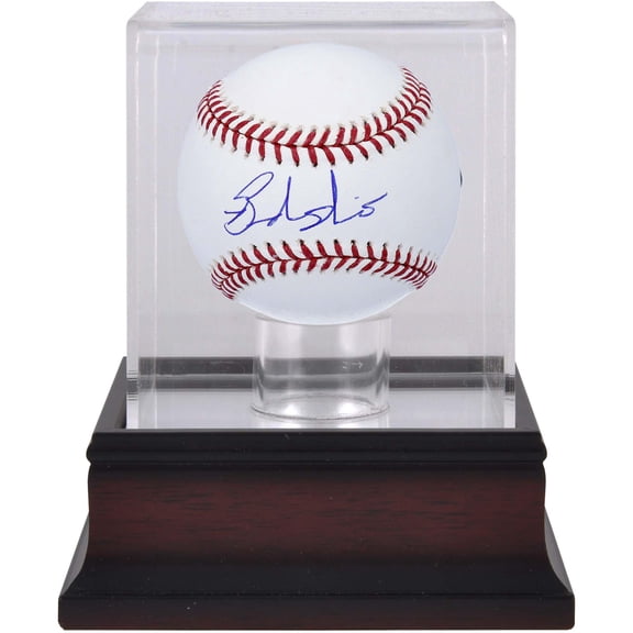 Brandon Nimmo New York Mets Autographed Baseball and Mahogany Baseball Display Case - Fanatics Authentic Certified