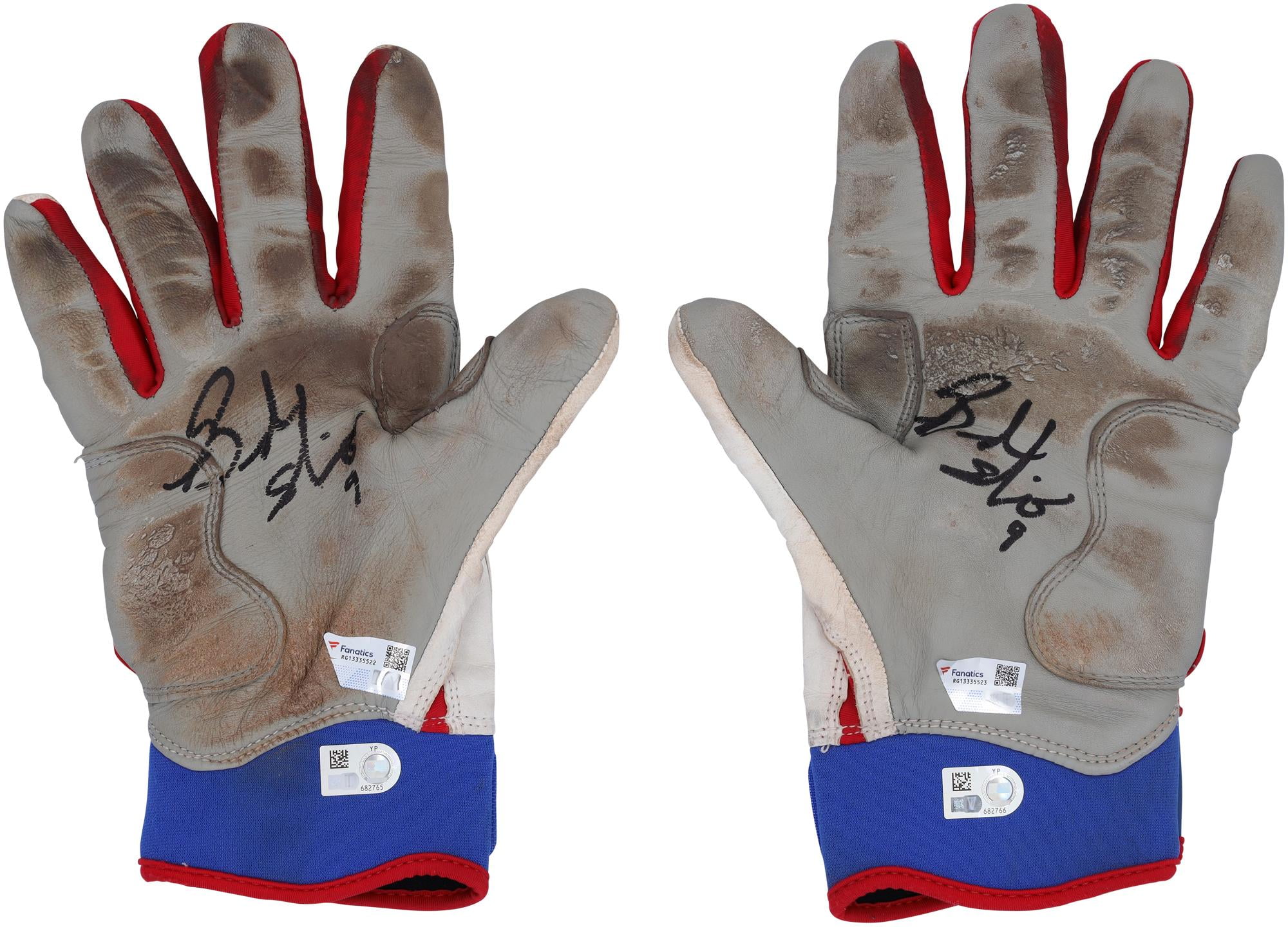 Brandon Nimmo New York Mets Autographed Game-Used White Bruce Bolt Batting Gloves from the 2023 MLB Season - RG13335522-23 - Fanatics Authentic Certified