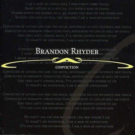 Brandon Rhyder - Conviction - Music & Performance - CD