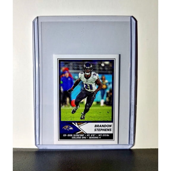 Brandon Stephens 2024 Panini NFL Sticker #117 Baltimore Ravens