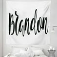 thumbnail image 1 of Brandon Tapestry, Widespread Name Design with Monochrome Letters Cursive Font Pattern, Fabric Wall Hanging Decor for Bedroom Living Room Dorm, 5 Sizes, Black and White, by Ambesonne, 1 of 1