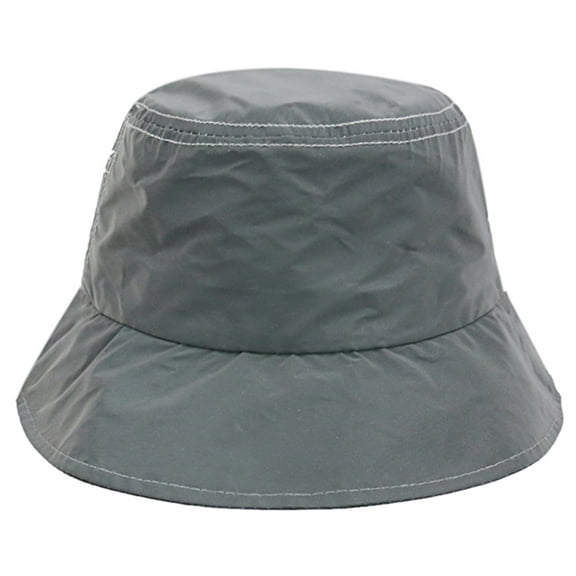 STRANDCHIC Outdoor Wide Brim Sun Hat for Fishing and Hiking, Grey Polyester, Glow-in-the-Dark, Lightweight and Breathable