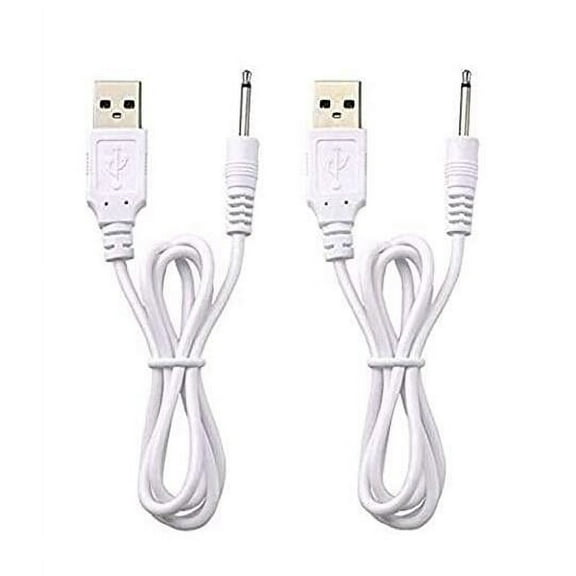 Brandonz 2-Pack USB to DC Charging Cable 2.5mm Cord