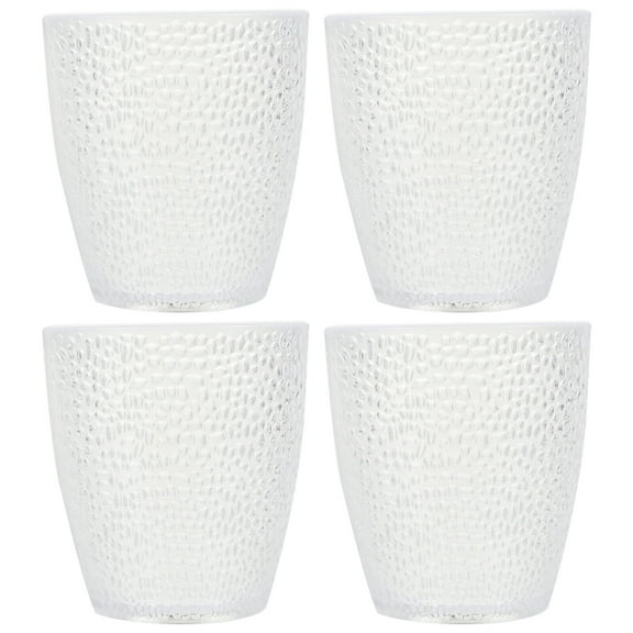 Brandonz 4pcs Transparent Acrylic Drinking Cups Set for Tea Water Stylish and Clear Beverage Glasses