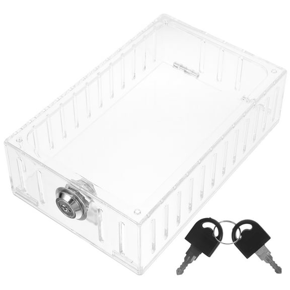 Brandonz Clear Thermostat Lock Box with Key - 7x4.5x2.1 Inch