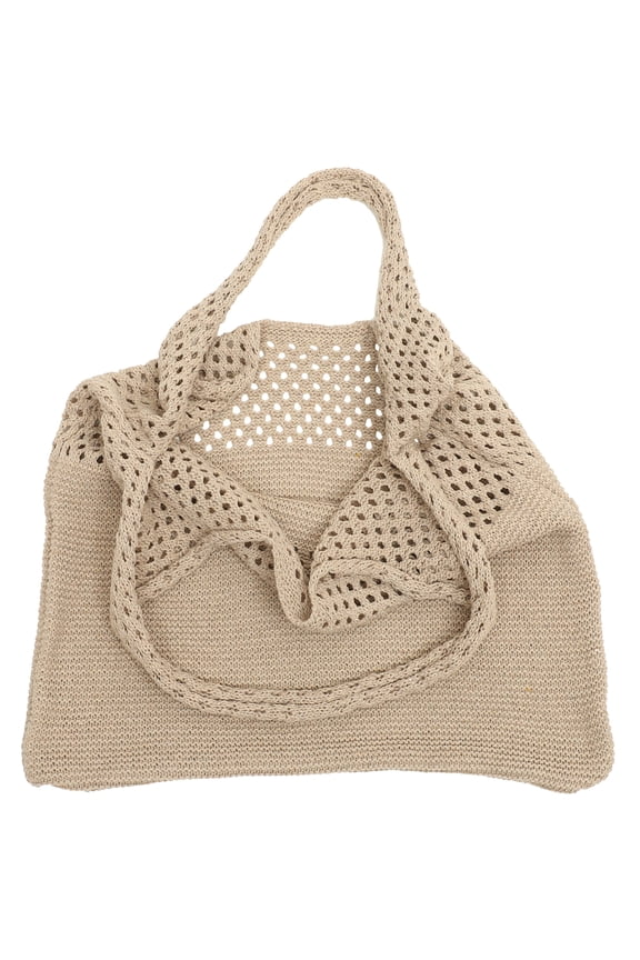 STRANDCHIC Beach Bags For Women Tote Bag Khaki Polyester 1Pack 22X15In