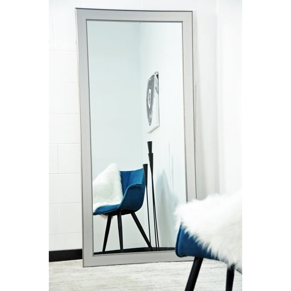 brandtworks silver elements tall vanity floor mirror - 32w x 65.5h in.