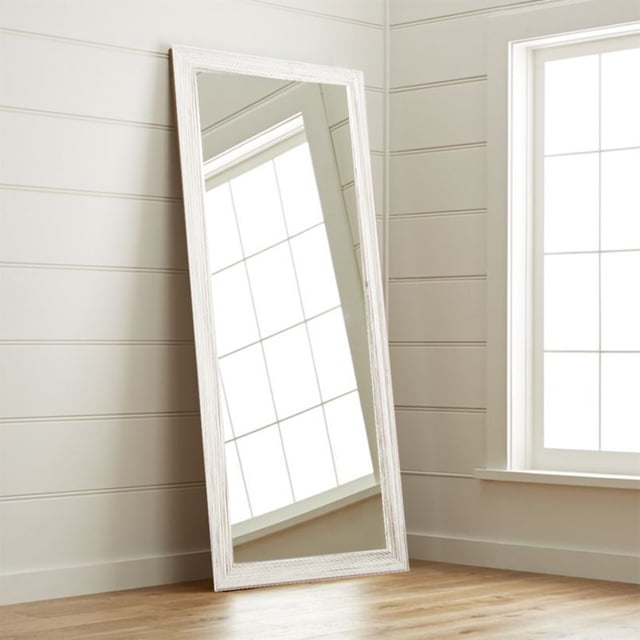 BrandtWorks White Texture Tall Vanity Floor Mirror - 32W x 65H in ...