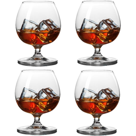 Brandy Bourbon Whiskey Cognac Scotch Drinking Glasses, Superb Lead-Free Crystal Snifter Glass for Cocktail Party Dishwasher Safe, 11.5 oz (Set of 4)