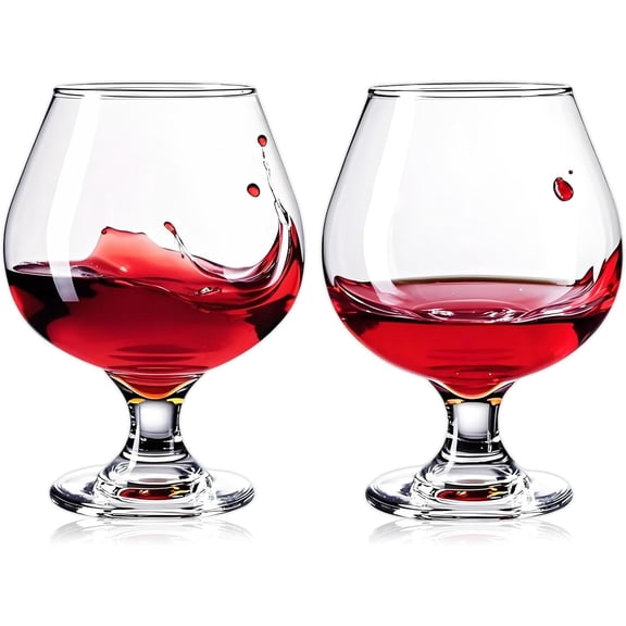 Brandy Glasses Set of 2, Crystal Cognac Glasses, Snifter Glass, Bourbon Tasting Glasses, Old Fashioned Glass, Port Glasses, Whiskey Glasses For Wine, Bourbon, Cognac, Brandy, Scotch