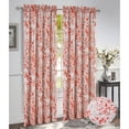 thumbnail image 1 of Brandy Jacquard Print Rod Pocket Window Panel, Raspberry, 54x84 Inches, 1 of 2