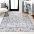 thumbnail image 1 of JONATHAN Y WASHABLE 5 x 8 Area Rug, Brandy Rustic Border - Light Gray/Blue, WSH321B-5, 1 of 10