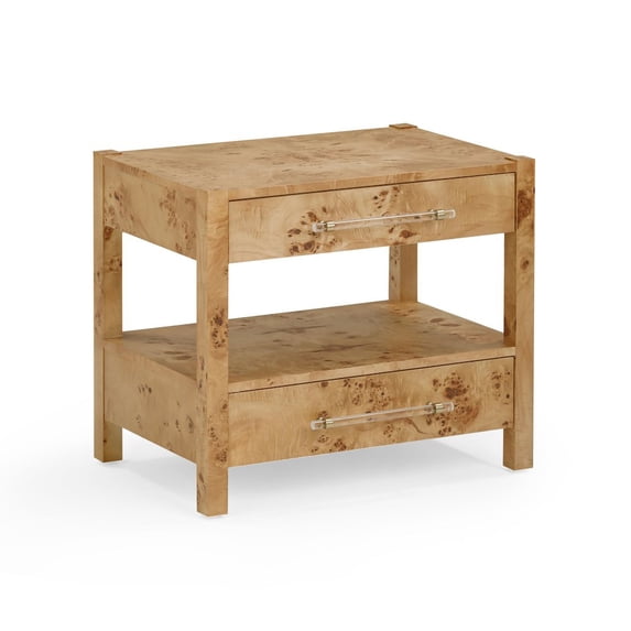 TOV Furniture Brandyss Honey Burl Nightstand
