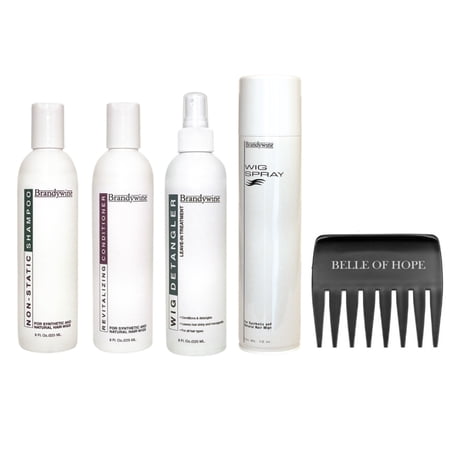 Brandywine Detangler Kit (8oz Shampoo, Conditioner, Detangler, 10oz Spray, Comb)