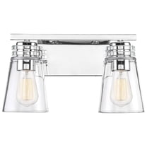 Brannon 2-Light Bathroom Vanity Light in Polished Nickel
